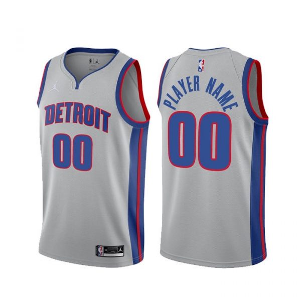 Personalized Men’s Detroit Pistons Basketball Jersey Sliver