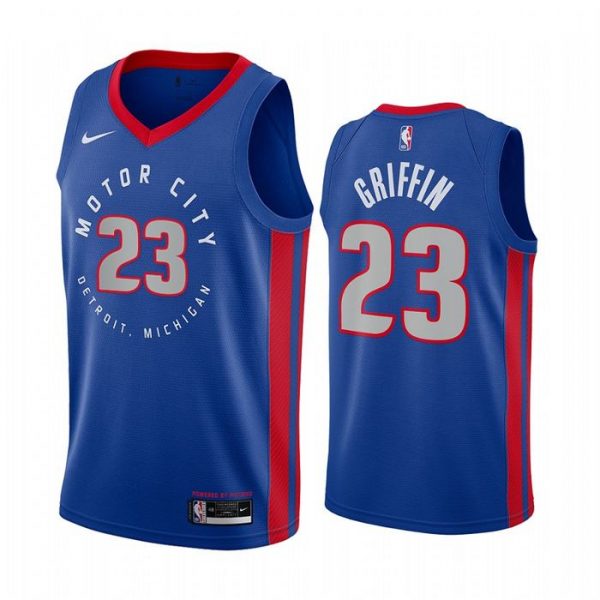 Personalized Men’s Blake Griffin Detroit Pistons Basketball Jersey Navy