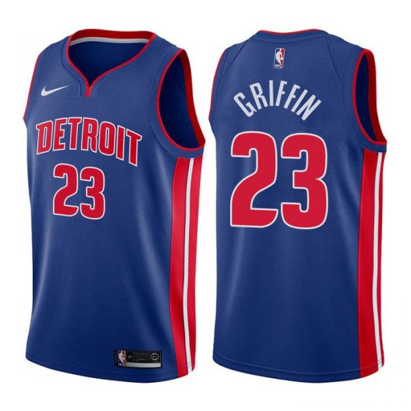 Personalized Men’s Blake Griffin Detroit Pistons Basketball Jersey Blue