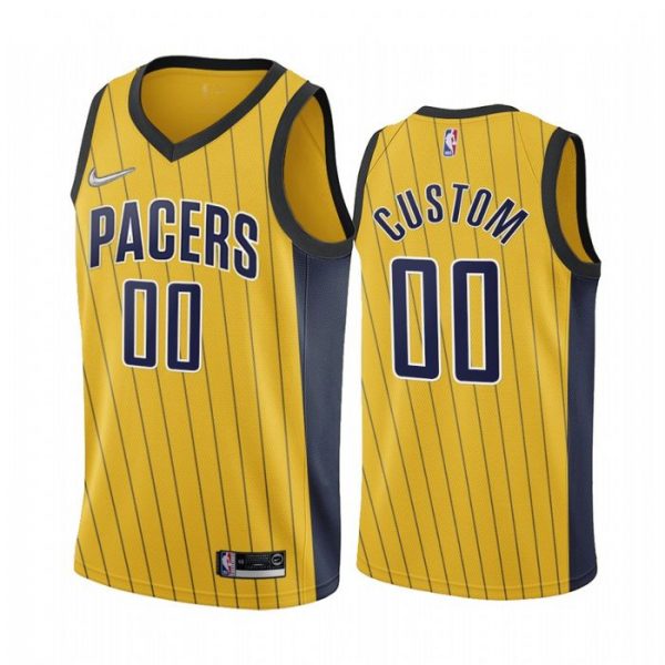 Personalized Men’s Indiana Pacers Basketball Jersey Gold