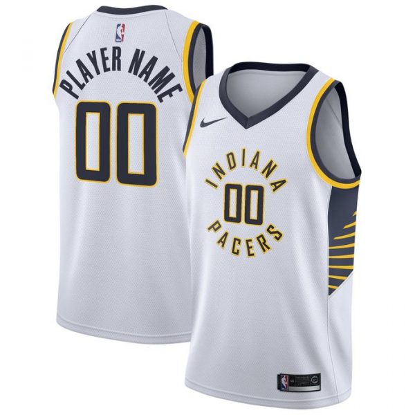 Personalized Men’s Indiana Pacers Basketball Jersey White