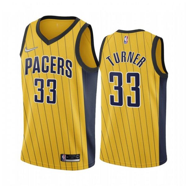 Personalized Men’s Myles Turner Indiana Pacers Basketball Jersey Gold
