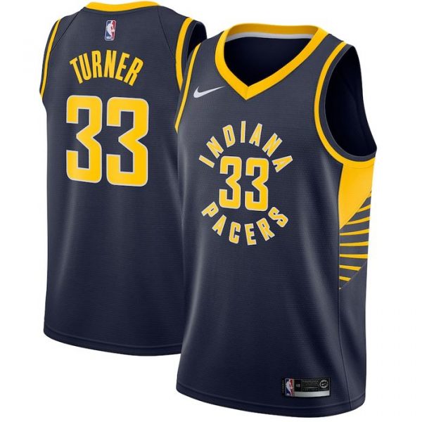 Personalized Men’s Myles Turner Indiana Pacers Basketball Jersey Navy