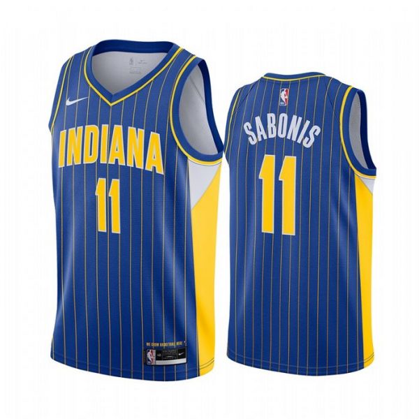 Personalized Men’s Domantas Sabonis Indiana Pacers Basketball Jersey Blue