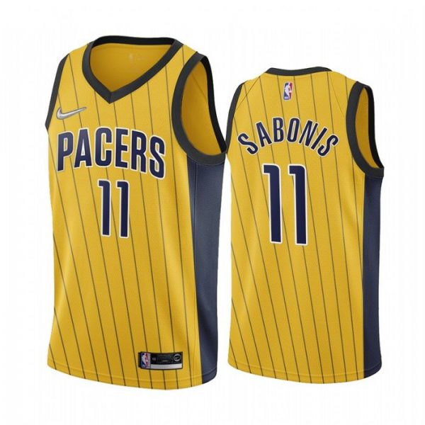 Personalized Men’s Domantas Sabonis Indiana Pacers Basketball Jersey Gold