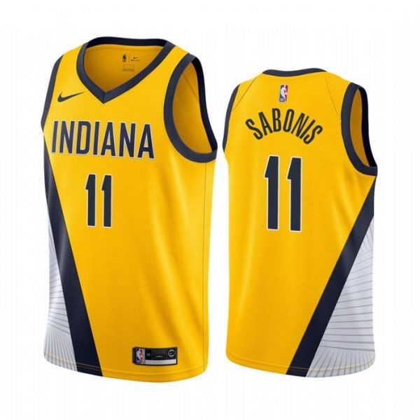 Personalized Men’s Domantas Sabonis Indiana Pacers Basketball Jersey Yellow