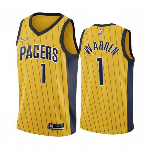 Personalized Men’s T.J. Warren Indiana Pacers Basketball Jersey Gold