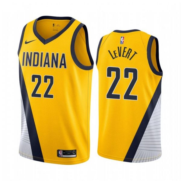 Personalized Men’s Caris LeVert Indiana Pacers Basketball Jersey Yellow