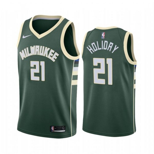 Personalized Men’s Jrue Holiday Milwaukee Bucks Basketball Jersey Green