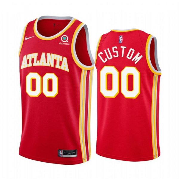 Personalized Men’s Atlanta Hawks Basketball Jersey Red