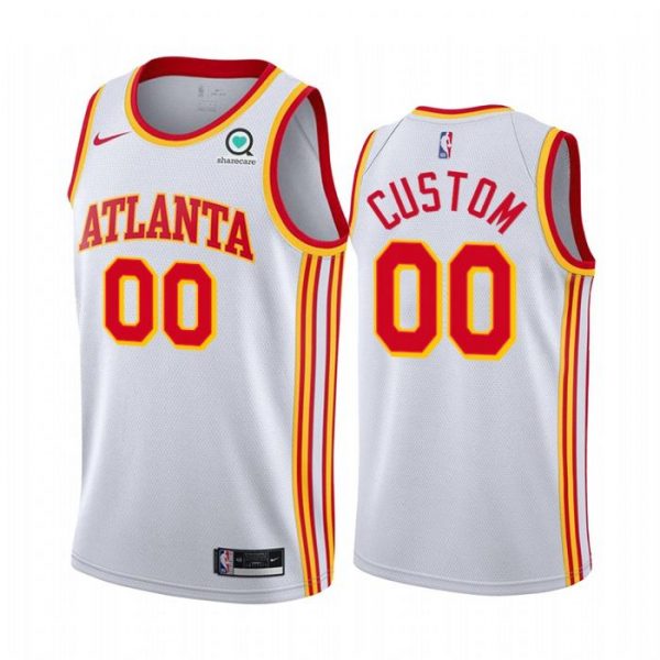 Personalized Men’s Atlanta Hawks Basketball Jersey White