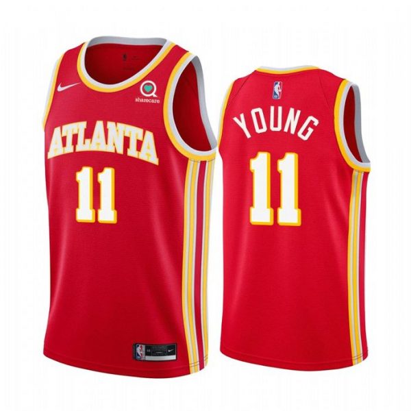 Personalized Men’s Trae Young Atlanta Hawks Basketball Jersey Red
