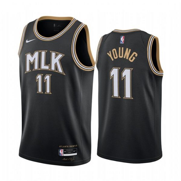 Personalized Men’s Trae Young Atlanta Hawks Basketball Jersey Black
