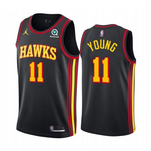 Personalized Men’s Trae Young Atlanta Hawks Basketball Jersey Black