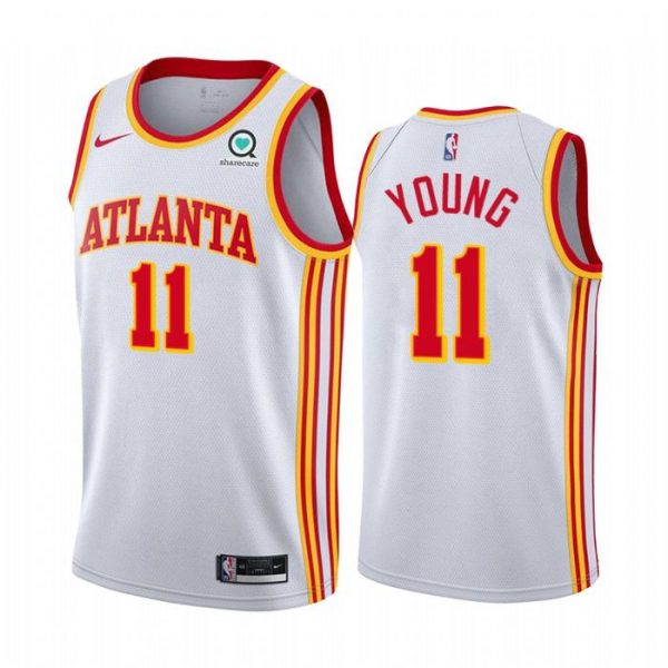 Personalized Men’s Trae Young Atlanta Hawks Basketball Jersey White