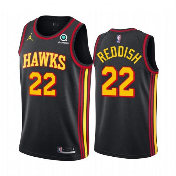 Personalized Men’s Cam Reddish Atlanta Hawks Basketball Jersey Black
