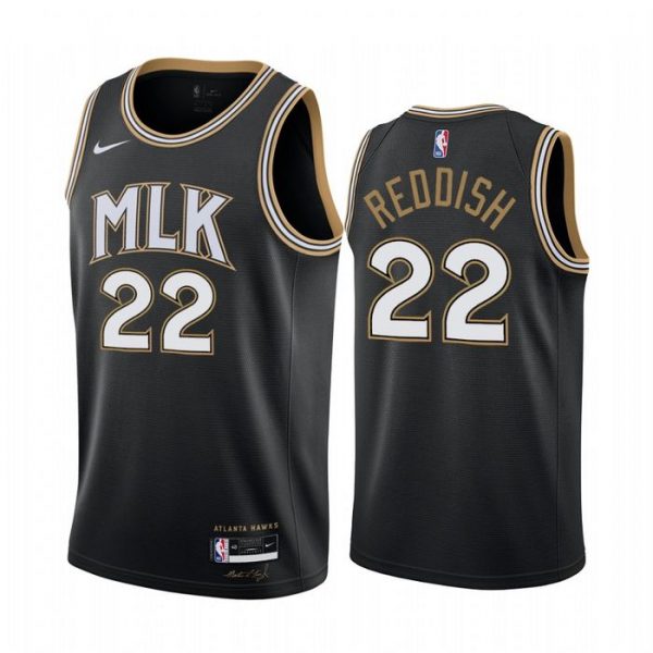 Personalized Men’s Cam Reddish Atlanta Hawks Basketball Jersey Black