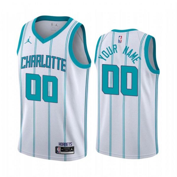 Personalized Men’s Charlotte Hornets Basketball Jersey White