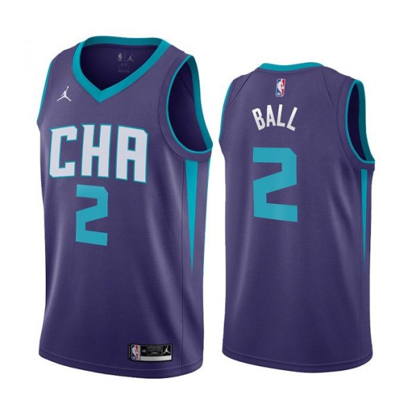 Personalized Men’s LaMelo Ball Charlotte Hornets Basketball Jersey Purple