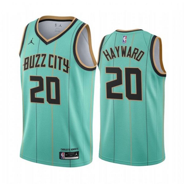 Personalized Men’s Gordon Hayward Charlotte Hornets Basketball Jersey Green