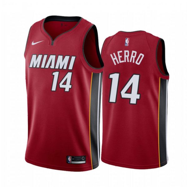 Personalized Men’s Tyler Herro Miami Heat Basketball Jersey Red