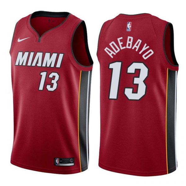 Personalized Men’s Bam Adebayo Miami Heat Basketball Jersey Red