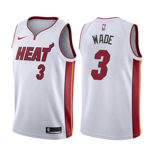 Personalized Men’s Dwyane Wade Miami Heat Basketball Jersey White