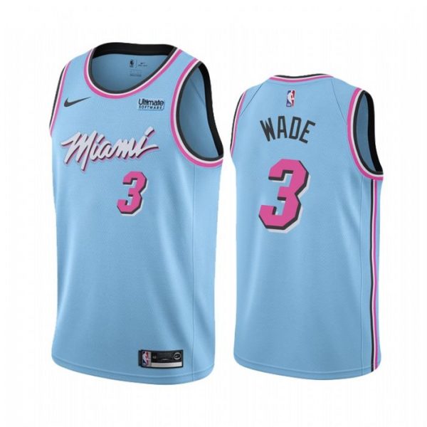 Personalized Men’s Dwyane Wade Miami Heat Basketball Jersey Blue