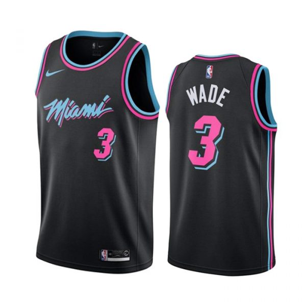 Personalized Men’s Dwyane Wade Miami Heat Basketball Jersey Black