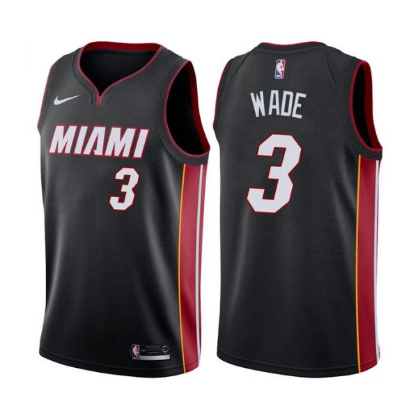 Personalized Men’s Dwyane Wade Miami Heat Basketball Jersey Black