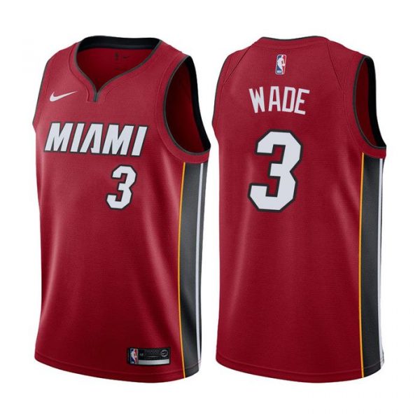 Personalized Men’s Dwyane Wade Miami Heat Basketball Jersey Red