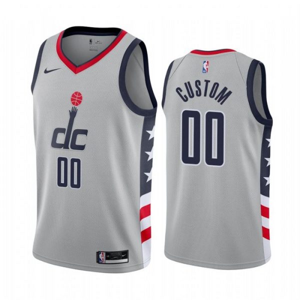 Personalized Men’s Washington Wizards Basketball Jersey Gray