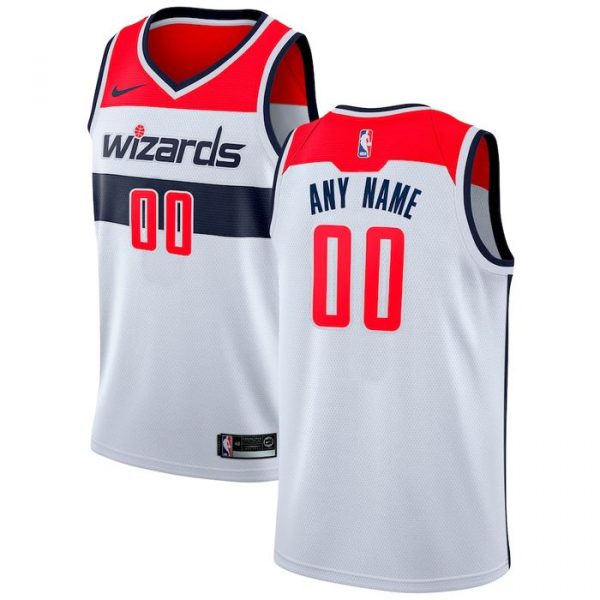 Personalized Men’s Washington Wizards Basketball Jersey White