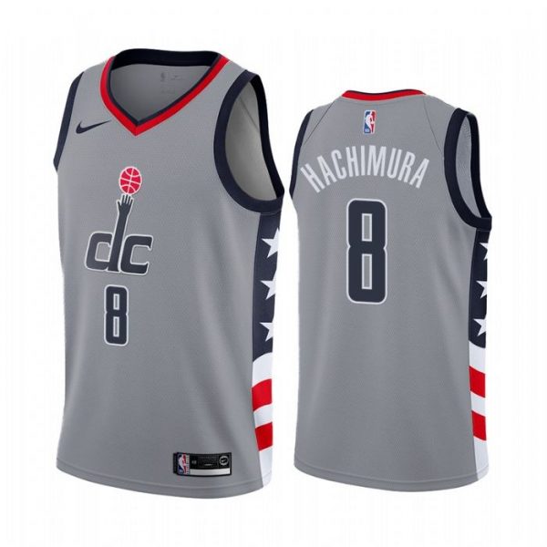 Personalized Men’s Rui Hachimura Washington Wizards Basketball Jersey Gray