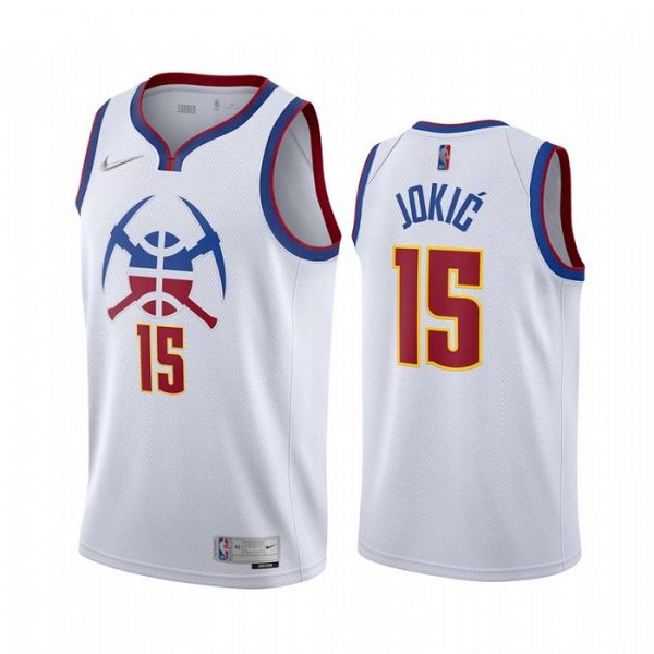 Personalized Men’s Nikola Jokić Denver Nuggets Basketball Jersey White
