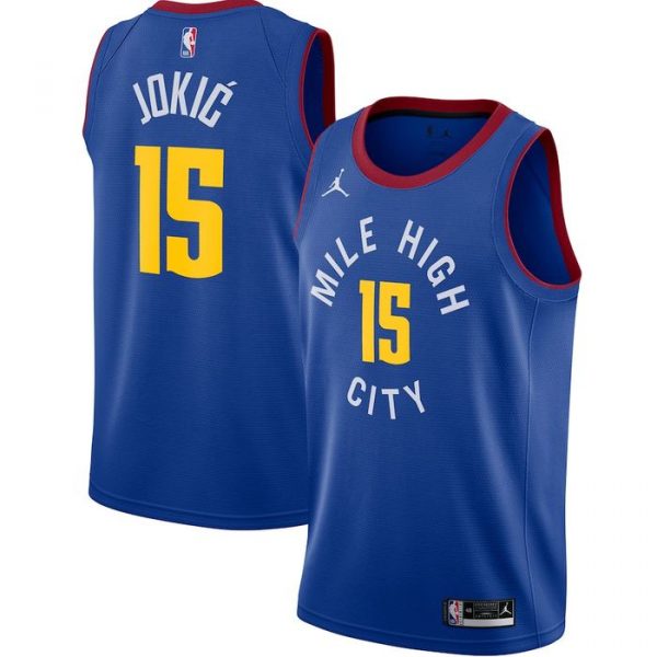 Personalized Men’s Nikola Jokić Denver Nuggets Basketball Jersey Blue