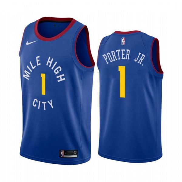 Personalized Men’s Michael Porter Jr. Denver Nuggets Basketball Jersey Blue