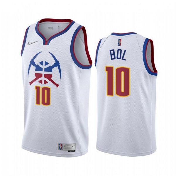 Personalized Men’s Bol Bol Denver Nuggets Basketball Jersey White