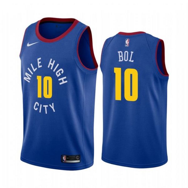 Personalized Men’s Bol Bol Denver Nuggets Basketball Jersey Blue