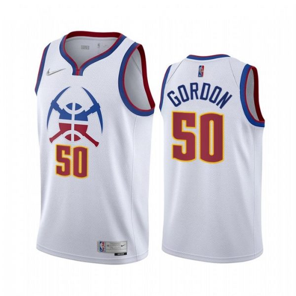 Personalized Men’s Aaron Gordon Denver Nuggets Basketball Jersey White