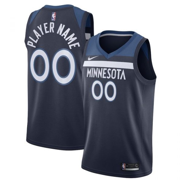Personalized Men’s Minnesota Timberwolves Basketball Jersey Navy