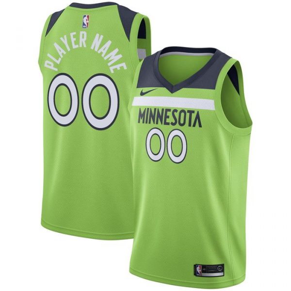Personalized Men’s Minnesota Timberwolves Basketball Jersey Green