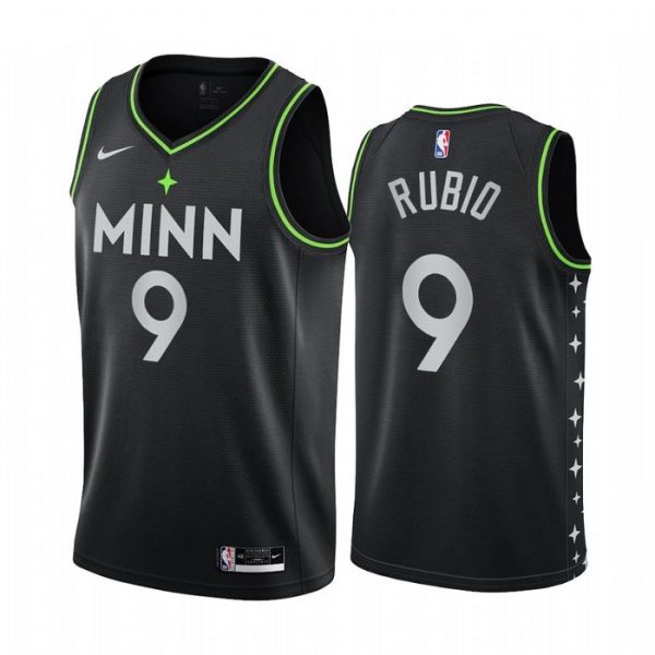 Personalized Men’s Ricky Rubio Minnesota Timberwolves Basketball Jersey Black