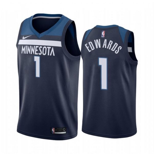 Personalized Men’s Anthony Edwards Minnesota Timberwolves Basketball Jersey Navy