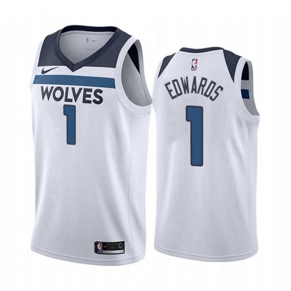 Personalized Men’s Anthony Edwards Minnesota Timberwolves Basketball Jersey White
