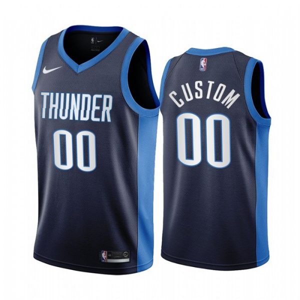 Personalized Men’s Oklahoma City Thunder Basketball Jersey Navy