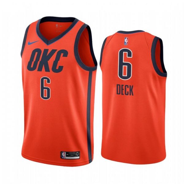 Personalized Men’s Gabriel Deck Oklahoma City Thunder Basketball Jersey Orange