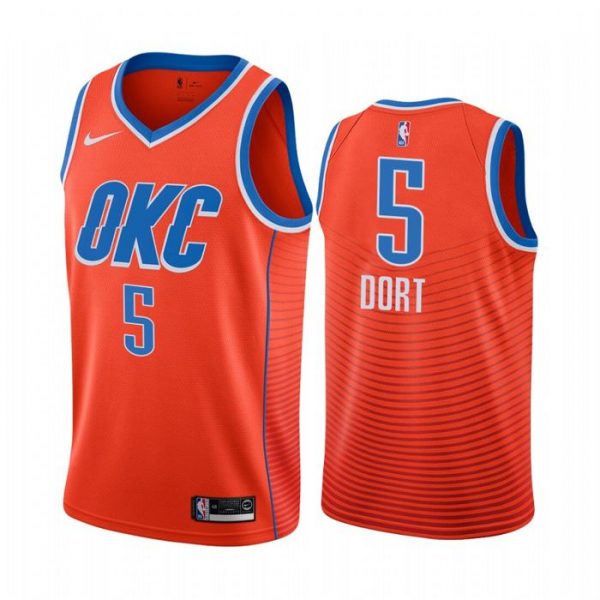 Personalized Men’s Luguentz Dort Oklahoma City Thunder Basketball Jersey Orange