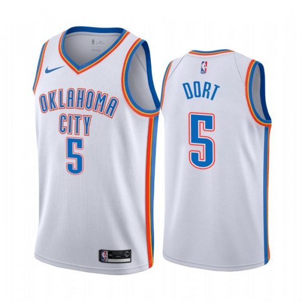 Personalized Men’s Luguentz Dort Oklahoma City Thunder Basketball Jersey White