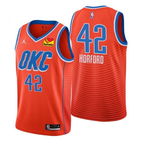 Personalized Men’s Al Horford Oklahoma City Thunder Basketball Jersey Orange